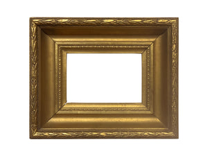 French 6x9 Inch Antique Gold Scoop Picture Frame for canvas art circa 1875 (19th Century).