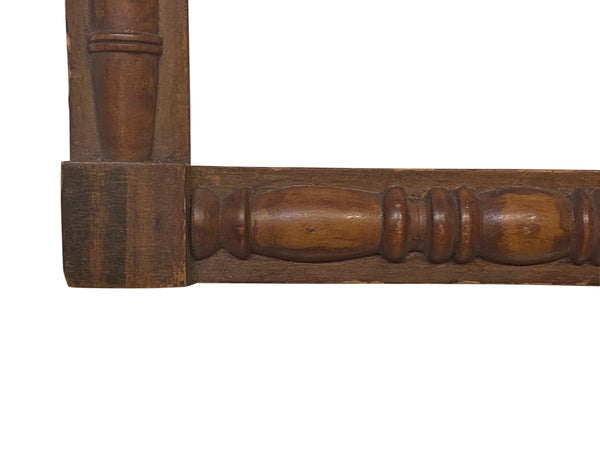 American 8x10 inch Antique Curly Maple Split Baluster Picture Frame for canvas art, circa 1840 (19th Century).