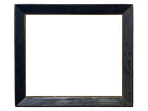 22x26 Inch Antique Black Canted Profile Picture Frame For Canvas Art circa 1900s (20th Century).