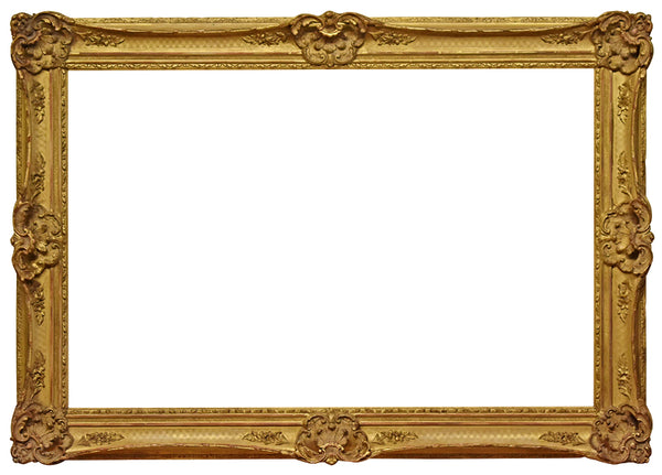 English 27x42 Louis XV Gold Antique Picture Frame