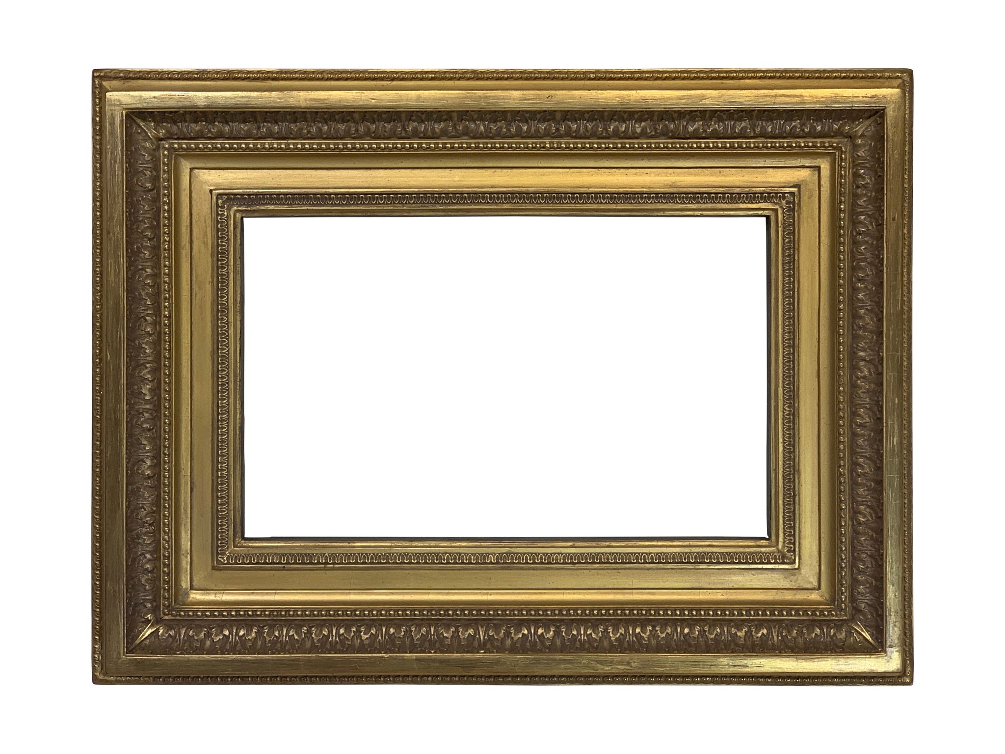 American 9x15 inch Antique Gold Picture Frame for canvas art circa 1800s (19th century).