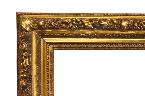 15x21 Inch Antique French Gold Picture Frame for canvas art circa 1870 (19th Century painting frame for sale).