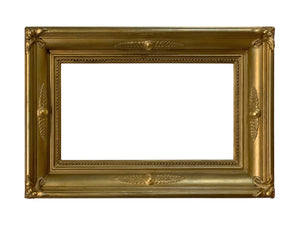 12x22 inch Antique Gold Federal Picture Frame for canvas art circa 1825 (19th Century American painting frame for sale).