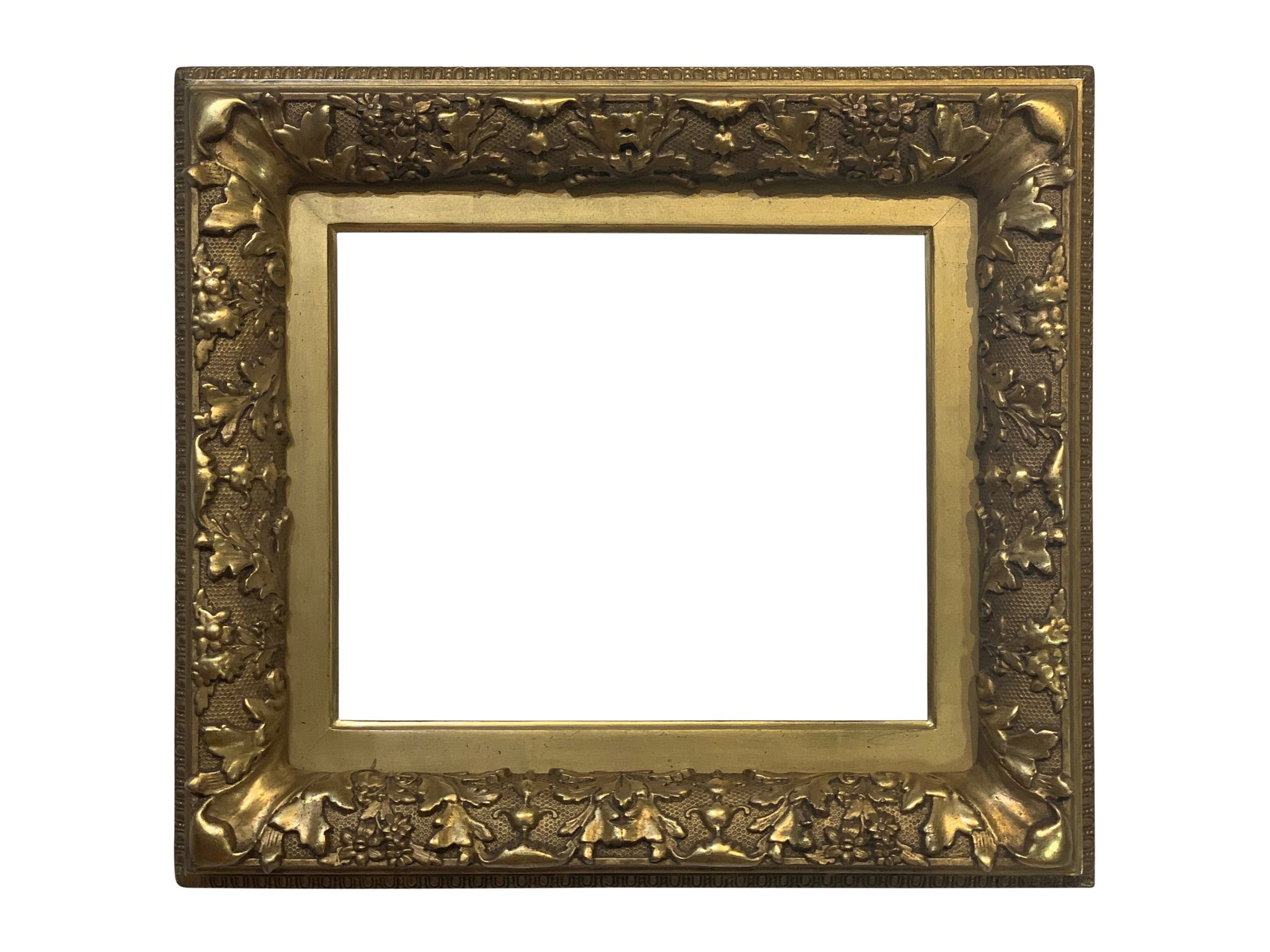 10x13 inch Vintage Gold Art Nouveau Picture Frame For Canvas Art circa 1900s (20th century American).