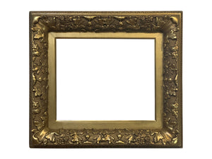 10x13 inch Vintage Gold Art Nouveau Picture Frame For Canvas Art circa 1900s (20th century American).