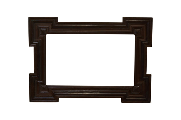 12x21 inch Vintage Brown Picture Frame For Canvas Art circa 1900s (20th Century American painting frame for sale).