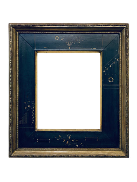 10x12 Inch Antique Black and Gold Picture Frame for canvas art, circa 1890 (19th Century American).