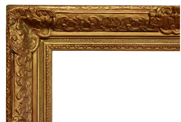 15x20 Inch Vintage Gold Regence Style Picture Frame for canvas art circa 1900s (20th Century American painting frame for sale).