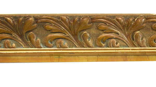 22x32 inch Antique Gold Arts And Crafts Picture Frame for canvas art circa 1915 (20th Century American painting frame for sale).