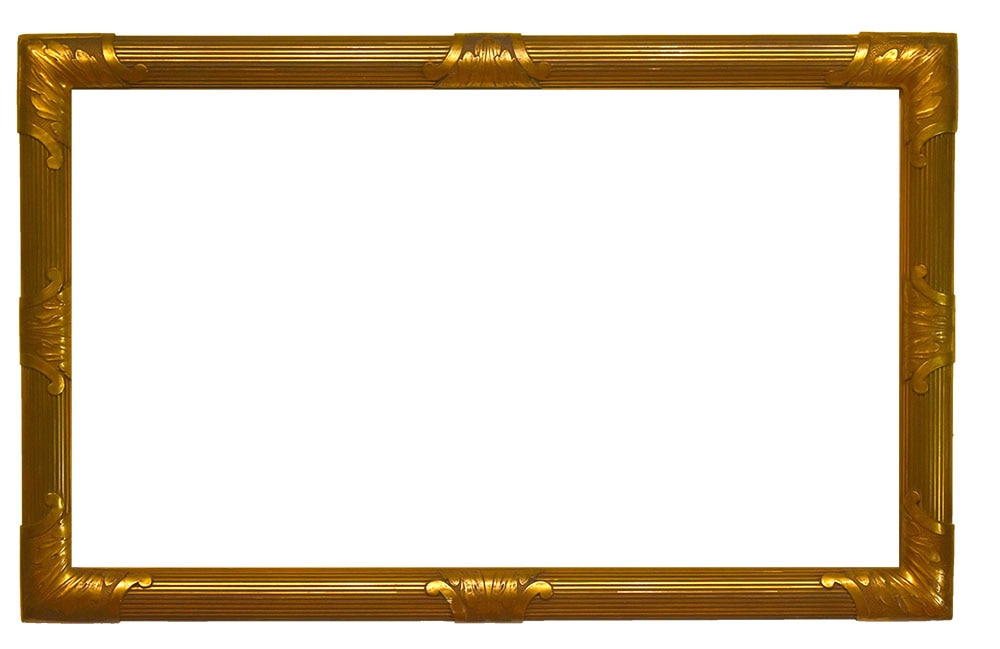 22x38 inch Antique Gold Arts And Crafts Picture Frame for canvas circa 1920 (20th Century American painting frame for sale).