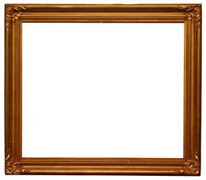 33x39 Inch Antique Bronze Picture Frame for canvas art circa 1910 (20th Century American painting frame for sale).
