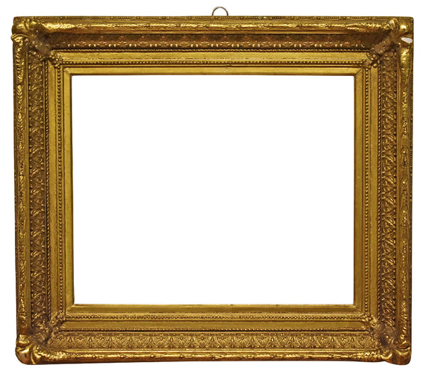 Pair of 14x17 Inch Antique American Gold Picture Frames for canvas art circa 1870 (19th century).