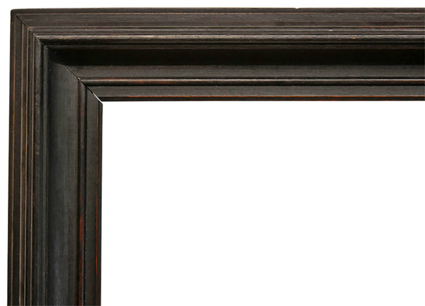 American 23x29 Inch Antique Brown Walnut Scoop Picture Frame for canvas art circa 1875 (19th century).