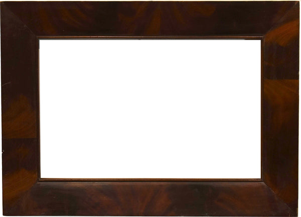 11x17 inch Antique Brown Mahogany Veneer Picture Frame for canvas art circa 1840 (19th century American).