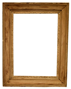 13x17 Inch Antique English Walnut Picture Frame for canvas art, circa 1910.