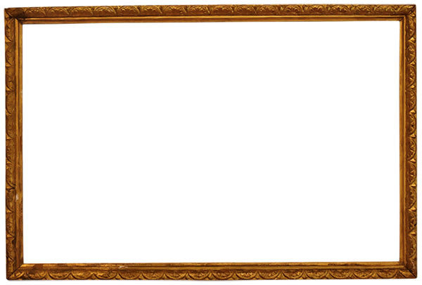 Italian 27x42 inch Antique Gold Picture Frame for canvas art circa 1800s (19th Century).