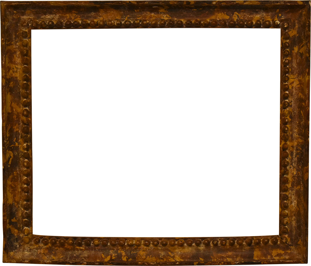 16x19 Inch Antique Brown Painted Picture Frame for Canvas Art circa 1700s (18th Century Italian painting frame for sale).