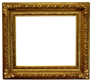 American 20x35 inch Antique Baroque Gold Picture Frame for canvas art circa 1800s (19th century).