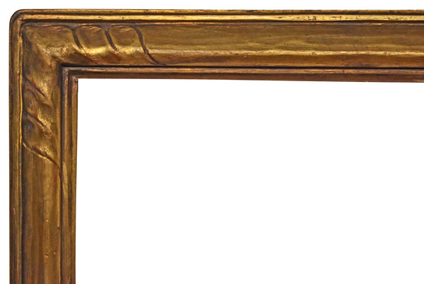 35x42 Inch Antique American Gold Arts and Crafts Picture Frame for canvas art circa 1920 (20th century).