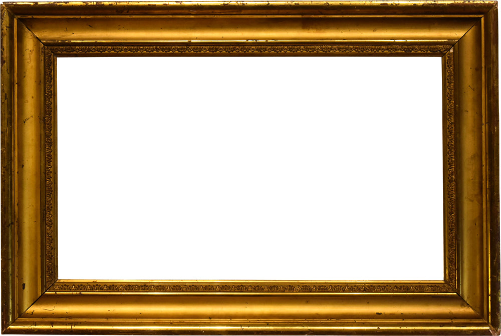 16x28 Inch Antique Gold Sully Picture Frame for canvas art circa 1860 (19th Century American painting frame for sale).