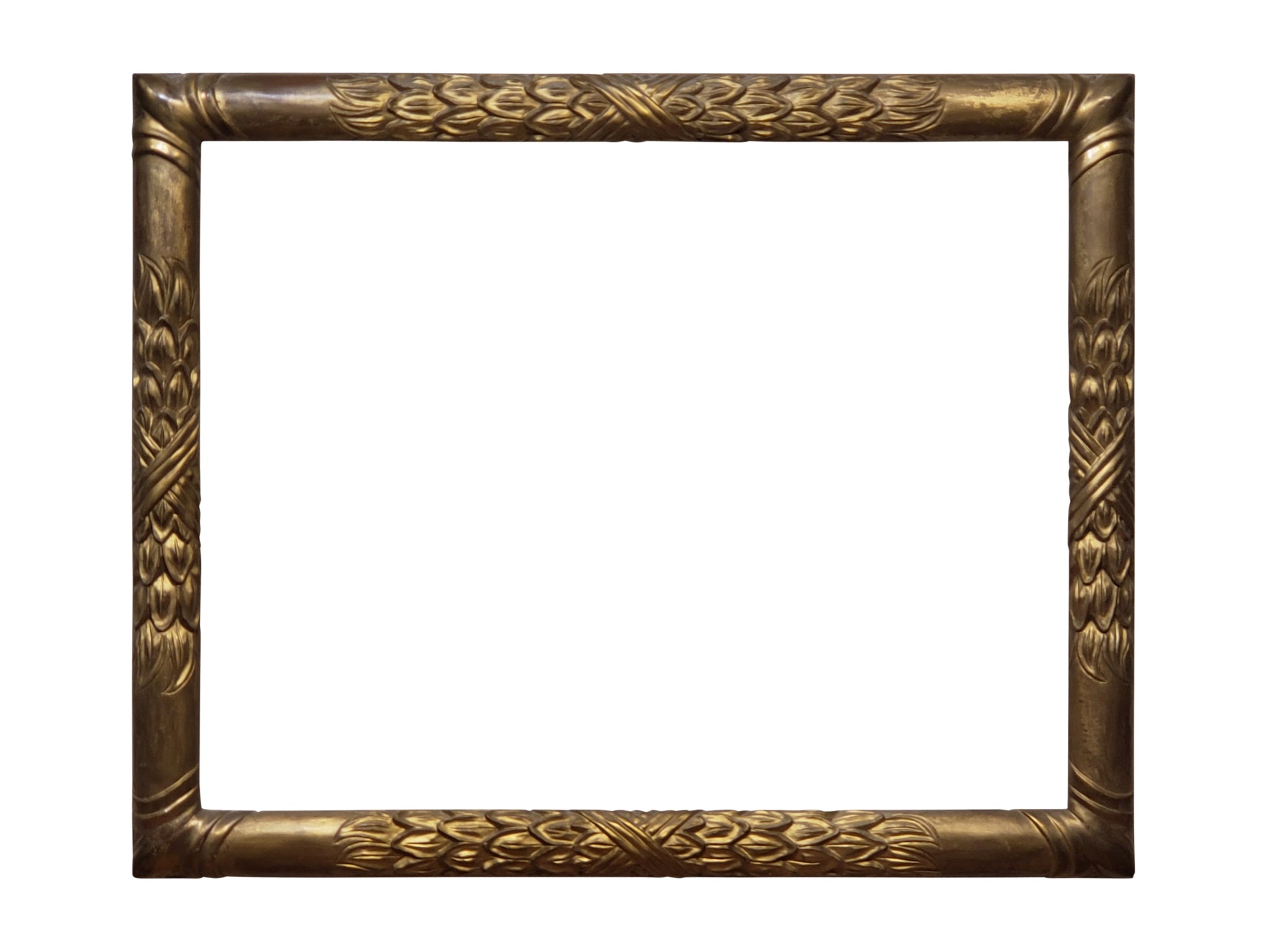 American 27x35 Arts and Crafts Antique Gold Picture Frame