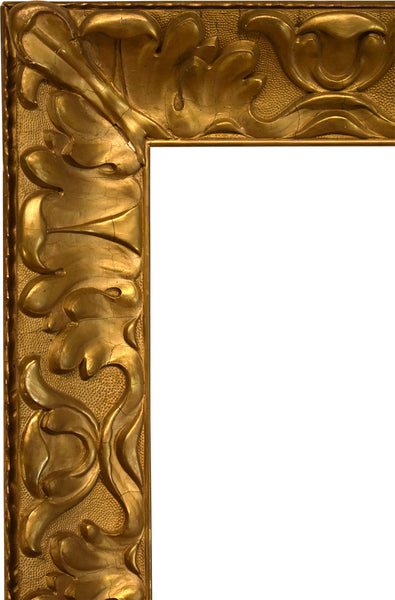 16x24 Inch Antique Gold Art Nouveau Picture Frame for canvas art circa 1915 (20th Century).
