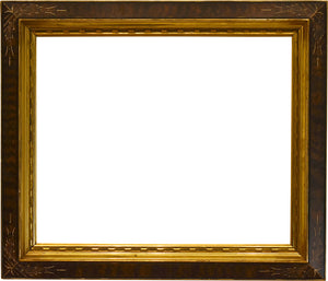 22x27 Inch Antique American Brown and Gold Picture Frame for canvas art circa 1880 (19th Century).