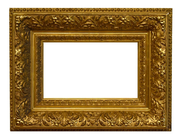 6x11 Inch Antique Gold Barbizon Picture Frame for canvas art circa 1880 (19th Century American painting frame for sale).