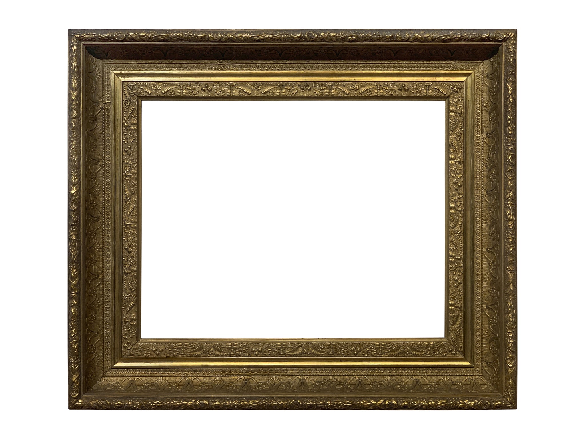 Imperial Frames 6141620 16 by 20-Inch/20 by 16-Inch Picture/Photo Frame,  Dark Gold with Floral Design and a Canvas Liner