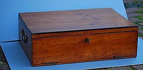Antique Wood Traveling Box circa 1820 (early 19th Century).