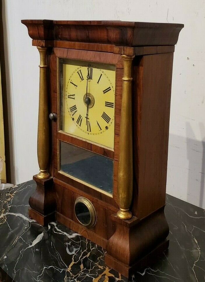 American Antique 10x16 inch Shelf Clock circa 1850 (19th century).